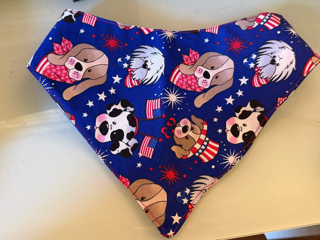 Fourth of July dog bandanas