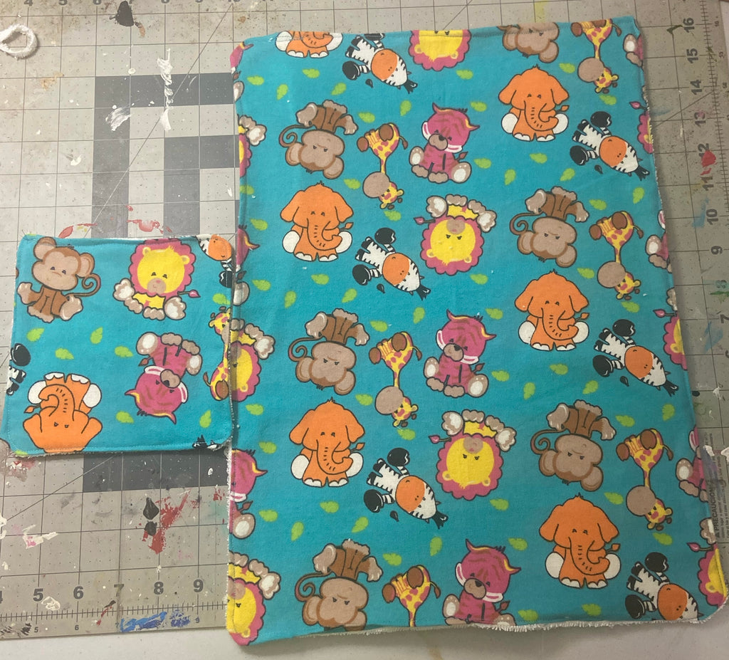 Baby wash cloths and burp cloth!