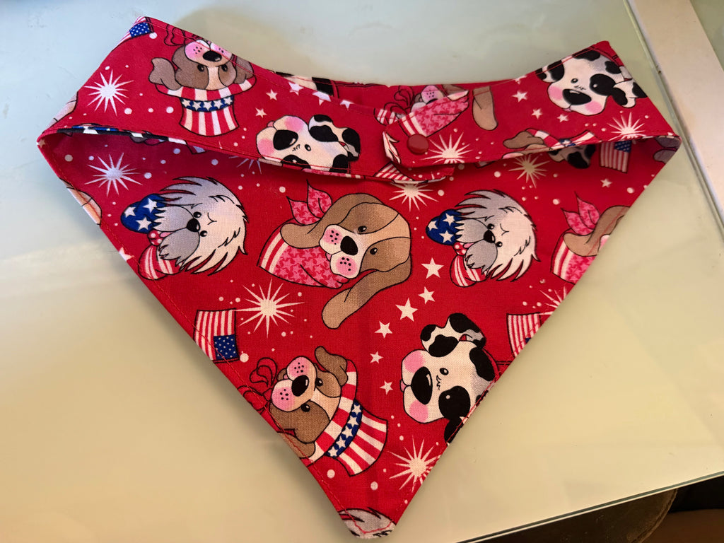 Fourth of July dog bandanas