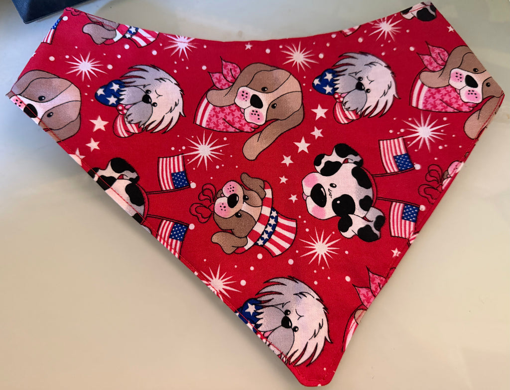 Fourth of July dog bandanas