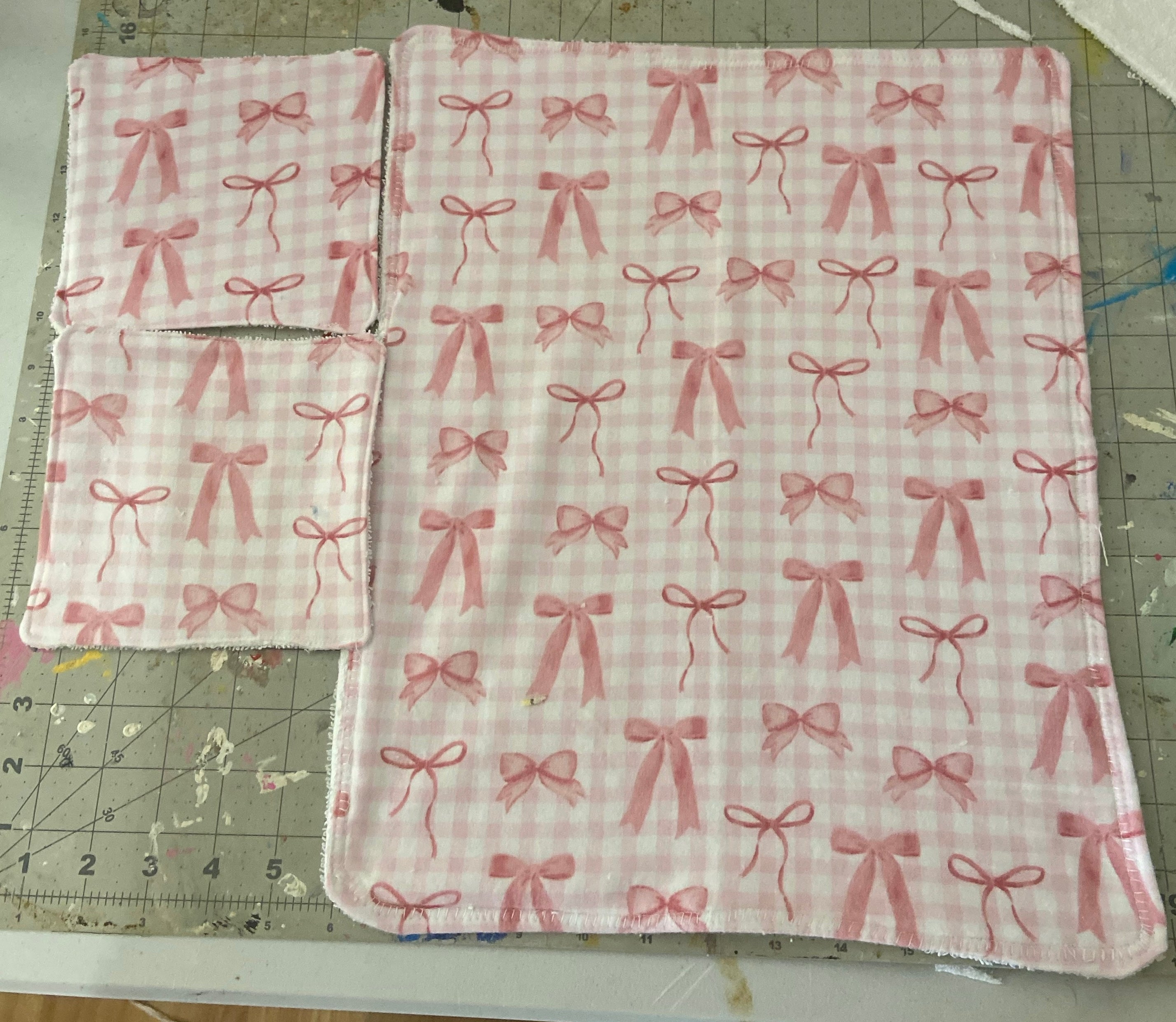 Baby burp cloth and wash cloths